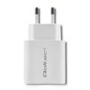 Qoltec Ładowarka sieciowa | 18W | 5-12V | 1.5-3A | USB typ C PD |  USB QC 3.0 | Biała