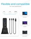IcyBox Obudowa IB-382H-C31 2,5/3,5 HDD z wbudowanym HUB 1xUSB-C, 2xUSB -A,  12V2A