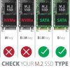 AXAGON EEM2-SBC Obudowa zewnętrzna aluminiowa bezśrubowa USB-C 3.2 GEN 2 M.2 SATA SSD