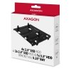 AXAGON RHD-435 Ramka metalowa do montażu 4x 2.5 HDD (2x 2.5 HDD/SSD & 1x 3.5 HDD) w pozycji 5.25 Czarna