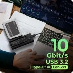 IcyBox Stacja dokująca IB-180MS-C31 SSD Docking 1x 2,5/3,5 & 1x M.2 PCIe NVMena USB 3.2 Gen 2 10 Gbit/s