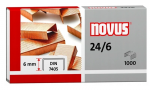 Zszywki 24/6 Novus 1000szt miedziowane