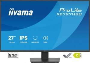 IIYAMA Monitor  ProLite 27 cali X2797HSU-B1  IPS,FHD,HDMI,DP,120Hz,350CD,2xUSBv3.2,  2xUSB-C, GW 5lat