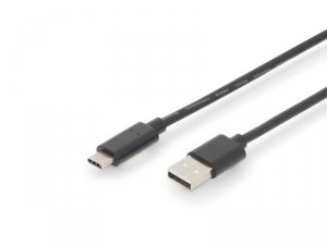 Digitus Kabel połączeniowy USB 2.0 HighSpeed Typ USB C/USB A M/M czarny 3m