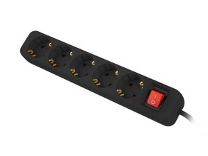 Lanberg Listwa przedłużacz 3m 5x230 c  PS1-05F-0300-BK