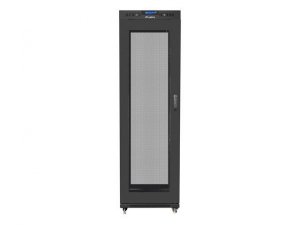 Lanberg Szafa instalacyjna rack stojąca 19 42U 600x800 czarna, drzwi perforowane lcd (flat pack)