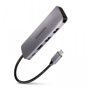 AXAGON HMC-5 Wieloportowy hub USB 5in1, 5Gbps, 2x USB-A, HDMI 4K/30Hz, SD/microSD, PD 100W, 20cm USB-C kabel