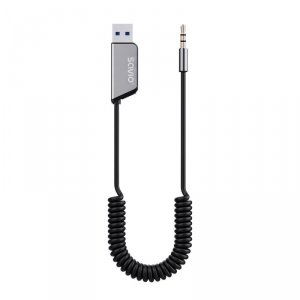 Savio Adapter transmiter AUX z bluetooth 5.3, funkcja zestawu głośnomówiącego, TR-16