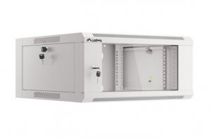 Lanberg Szafa instalacyjna rack wisząca 19 cali 4U 600 szara drzwi szkalne (złożona)