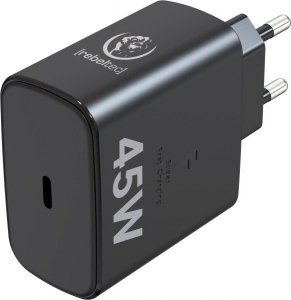 Rebeltec Zasilacz PD45W USB-C uniwersalny do notebooków, smartphonów, tabletów, power banków i innych urządzeń z gniazdem zasila