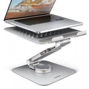 AXAGON Podstawa do laptopów aluminiowa STND-LR 10-17.3 cala regulowane kąty nachylenia, obrót o 360 stopni, Szara