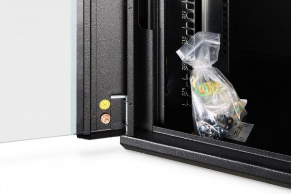 Digitus Szafa sieciowa wisząca Dynamic 19" 9U rack 474x600x450mm, drzwi szyba, czarna, niezłożona, 60kg