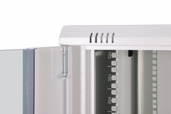 Digitus Szafa sieciowa wisząca Dynamic 19" 12U rack 607x600x600mm, drzwi szyba, szara, niezłożona, 60kg