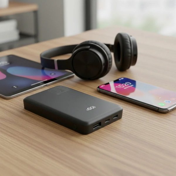 everActive Powerbank 10 000 mAh 2X USB-C 1X USB 20W QC4.0 wyświetlacz LCD