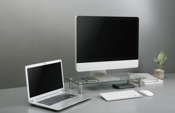 Gembird Podstawka szklana na monitor (rozmiar M)