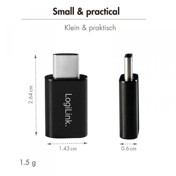 LogiLink Adapter BT5.3, USB-C Gen1, 3Mbps, 20m, czarny