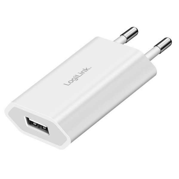 LogiLink Ładowarka sieciowa USB-A, 5W, 5V/1A, USB-A