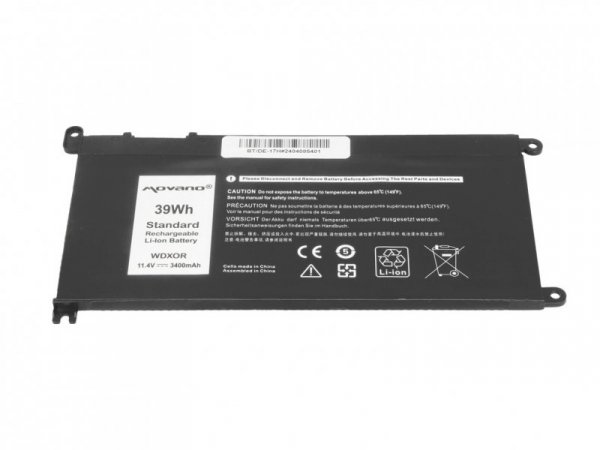 Movano Bateria WDX0R P75F P62F P66F T2JX4 WDXOR do Dell - 3400 mAh (39 Wh)