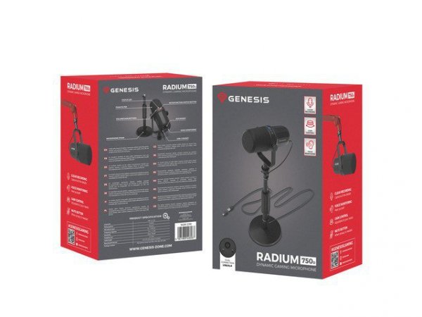 Genesis Mikrofon Genesis Radium 750D studyjny USB/XLR statyw