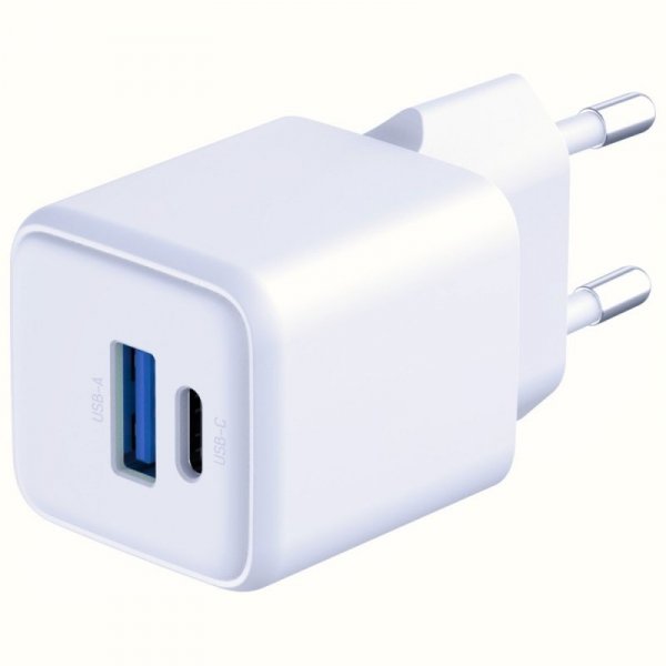 3MK Ładowarka sieciowa Hyper GaN 20W 1xUSB-A 1xUSB-C PD QC4+ biała