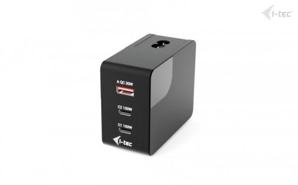 i-tec Ładowarka 100W Intelligent Multiport USB Charger 2xUSB-C 1xUSB-A LCD 150 cm
