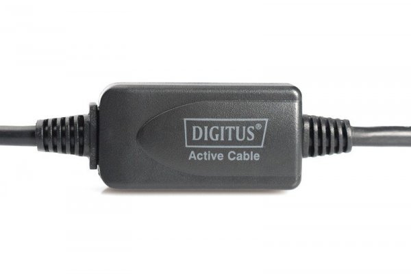 Digitus Kabel przedłużający USB 2.0 HighSpeed Typ USB A/USB A M/Ż aktywny, czarny 10m