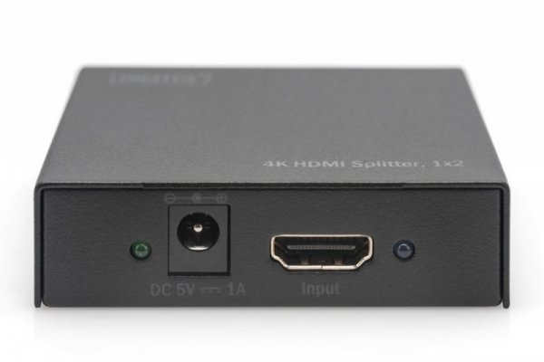 Digitus Rozdzielacz/Splitter HDMI 2-portowy, 4K 30Hz UHD 3D, HDCP 1.3, audio