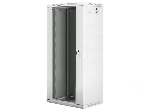 Lanberg Szafa instalacyjna wisząca 19 cali 27U 600X450mm szara (drzwi szklane)