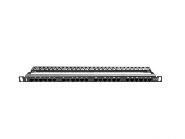 Lanberg Patch Panel 24 Port 0.5U Kat.5E czarny