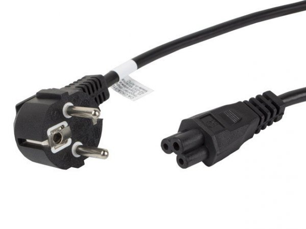 Lanberg Kabel zasilający Laptop (MIKI) IEC 7/7 - IEC 320 C5 1.8M VDE czarny
