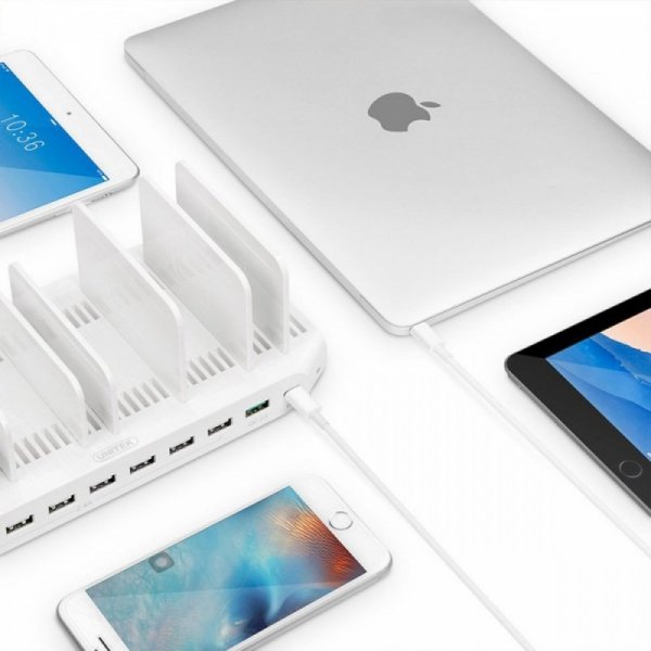Unitek Stacja ładująca 10 x USB 160 W, QC3.0, USB-C, Y-2190