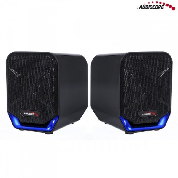 Audiocore Głośniki komputerowe 6W USB AC865B Czarno-niebieskie