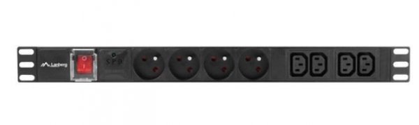 Lanberg Listwa zasilająca Rack PDU 1U 16A 4X 230V PL 4X IEC C13 2m czarna