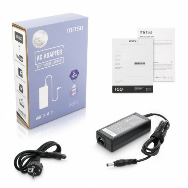 Mitsu ładowarka/zasilacz 20v 3.25a (5.5x2.5) - fujitsu, maxdata 65W