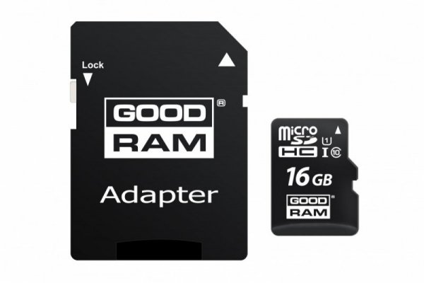 GOODRAM Karta microSDHC 16GB CL10 + adapter