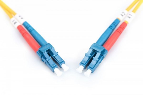 Digitus Patchcord FO Singlemode 09/125 OS2 LC-LC duplex 2m Żółty