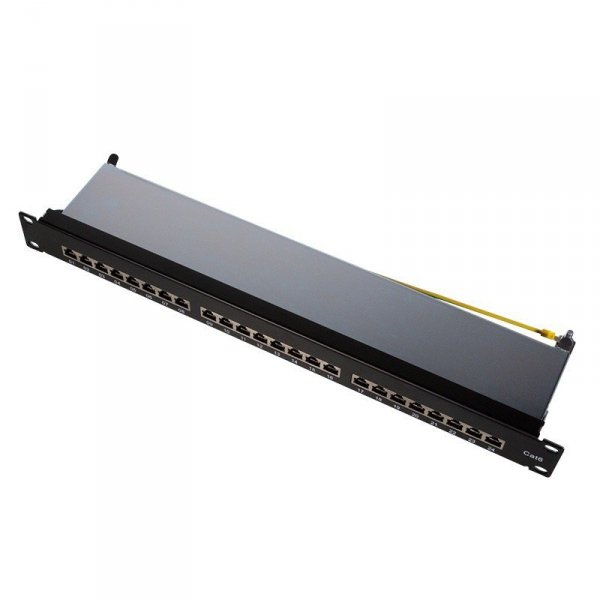 LogiLink Patchpanel CAT6 19' 24- porty, STP czarny