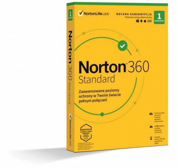 Norton 360 Standard 10GB PL Box 1Urz. 1Rok 21408666