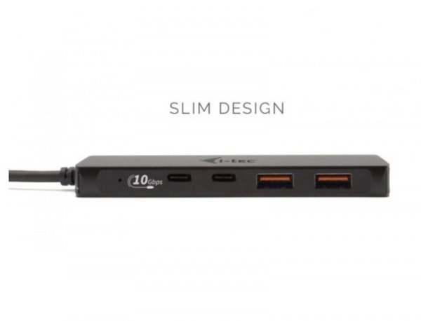 i-tec Hub USB-A/USB-C Metal 2x USB 3.0 + 2x USB-C (10 Gbps)