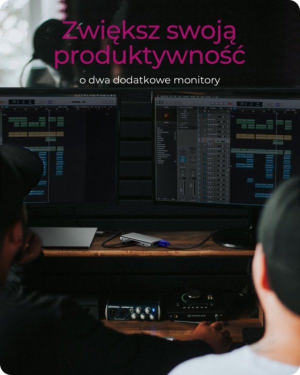 IcyBox Stacja dokująca IB-DK4040-CPD TYPE-C z dwoma interfejsami wideo