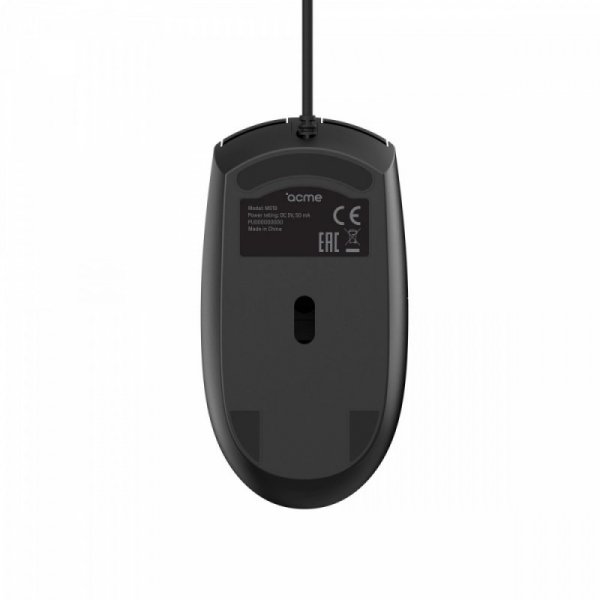 ACME Europe Mysz przewodowa MS19 , USB, 4 przyciski, czarna