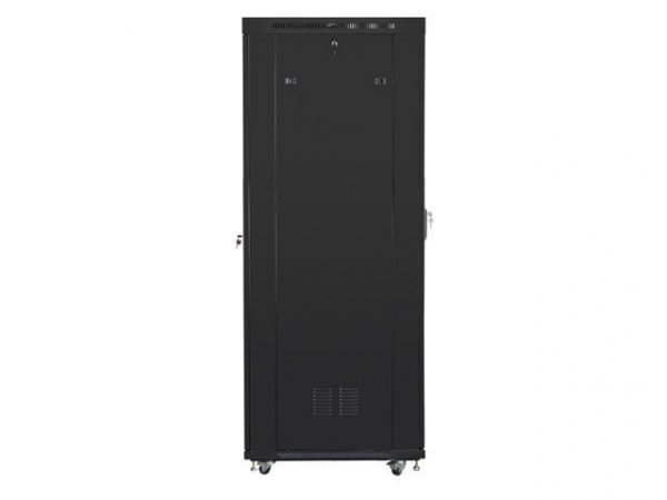 Lanberg Szafa instalacyjna rack stojąca 19 cali 37U 800x1000 czarna drzwi perforowane LCD ( Flat pack)