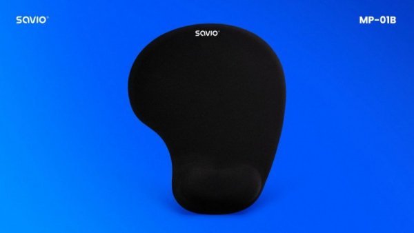 Savio Podkładka żelowa pod mysz czarna SAVIO MP-01B