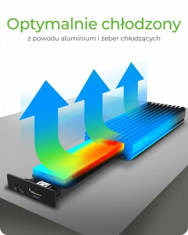IcyBox Obudowa IB-1817MCT-C31 NVMe/SATA   M.2 2230/2242/2260/2280 Beznarzędziowa