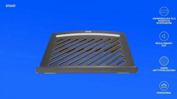 Savio Przenośna podstawka biurowa pod laptop/tablet PB-02