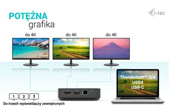 i-tec Stacja dokująca USB-C HDMI Dual DP Docking Station Power Delivery 100 W