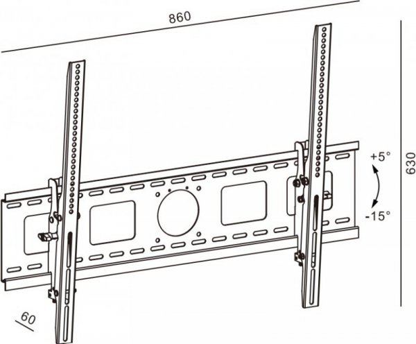 TB Uchwyt TV TB-851 do telewizora do 100 cali 90kg max VESA 800x600