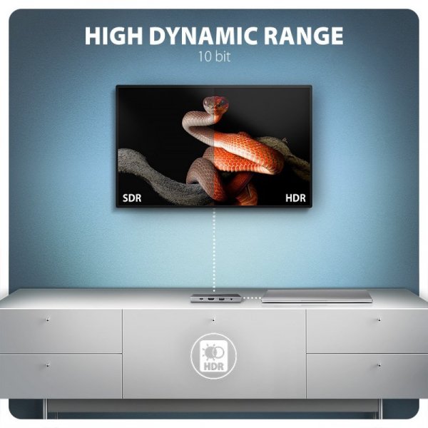 AXAGON HMC-8HLSA Wieloportowy hub USB 9in1, 5Gbps, 3x USB-A + HDMI 4K/30Hz, SD/microSD, GLAN, Audio, PD 100W, 20cm USB-C kabel