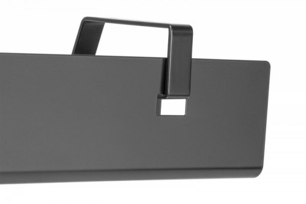 Digitus Kanał stalowy do organizacji kabli / listew zasilających pod biurkiem, z uchwytami, montaż śruby, 60cm, czarny