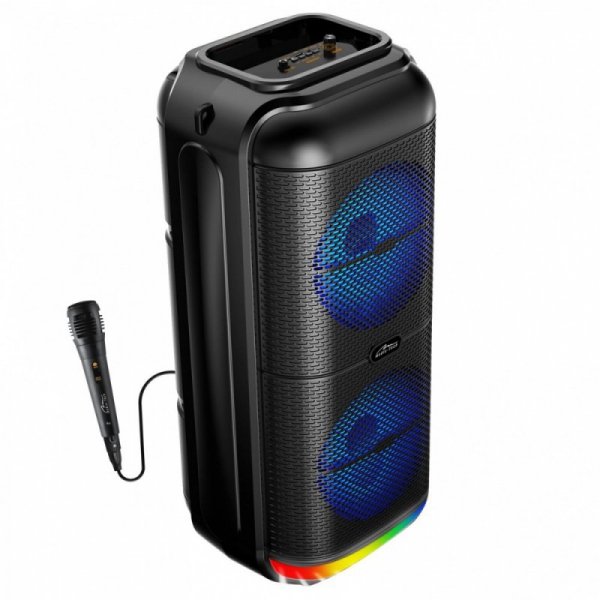 Media-Tech Głośnik BT POWER AUDIO MT3183 Karaoke/Bluetooth 5.3/FM/MP3/MicroSD/USB/AUX/Jack 6.3/USB-C/Iluminacja/RMS 50W/PMPO 900